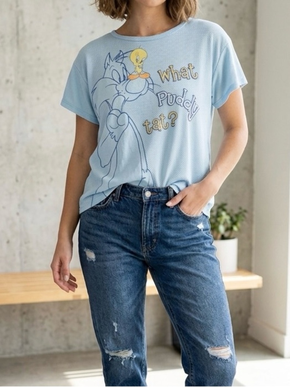 LOONEY TUNES X WARNER BROS Vintage Tweety Bird Tee Women’s Sz XL EUC